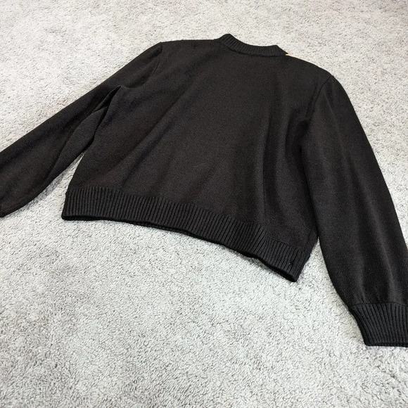 St John Brown and tan with gold sweater Santana knit size L - Picture 6 of 9